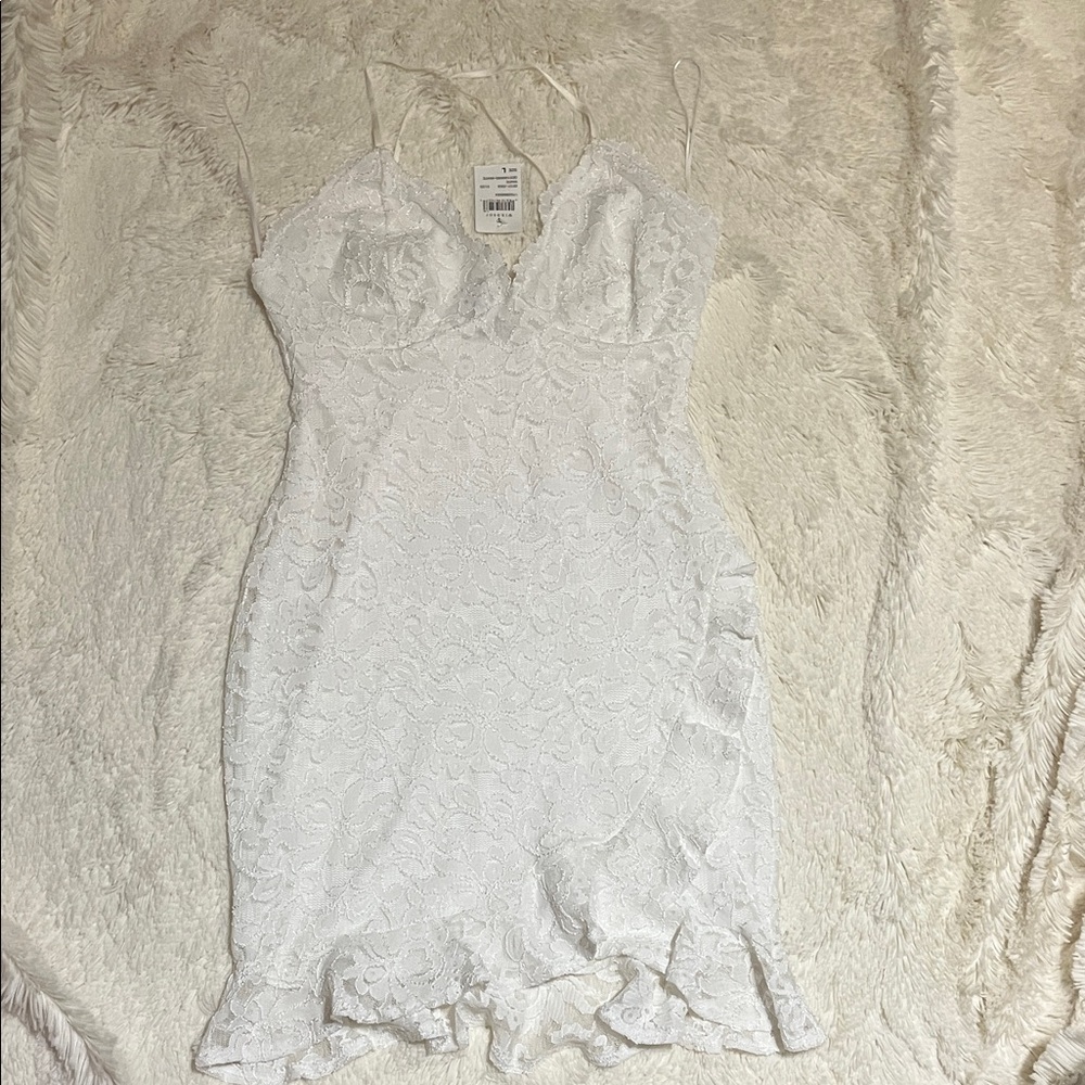 Windsor White Lace Mini Dress